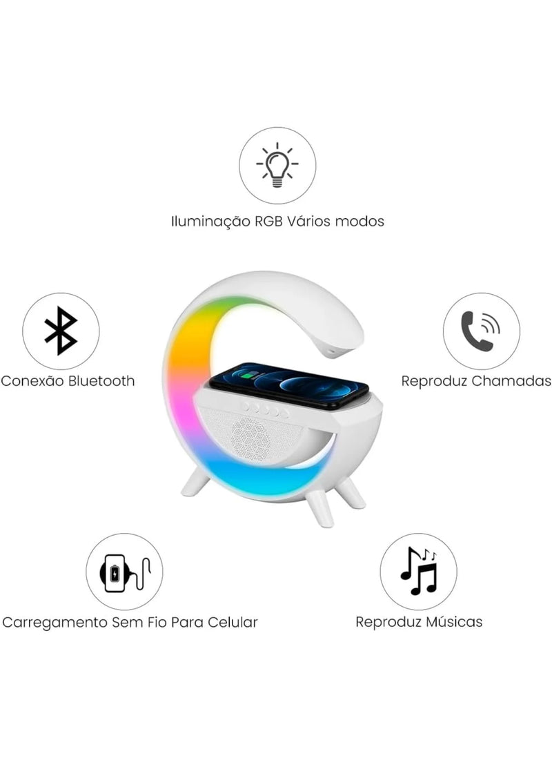 Caixa de Som Luminária Inteligente G-Speaker 3 em 1