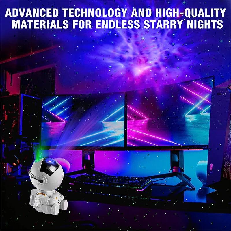 Galaxy Star Projector LED Night Light Starry Sky Astronaut Porjectors Lamp For Decoration Bedroom Home Decorative Children Gifts