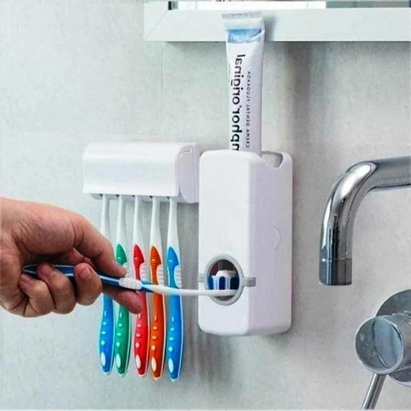 Toothpaste Applicator Dispenser And Brush Holder For Bathroom Use Brasil Empire