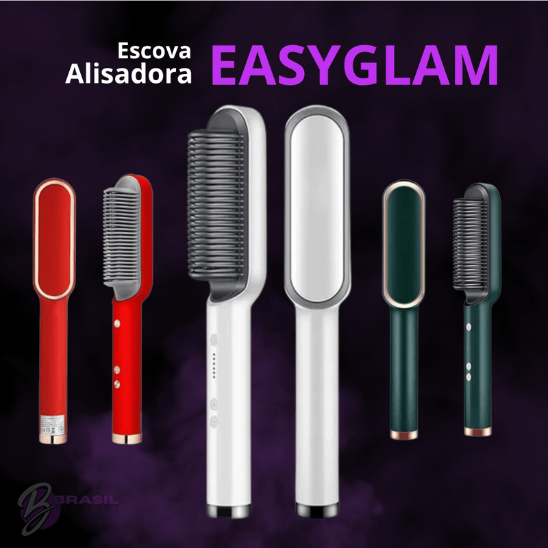 Escova Alisadora Easy Glam 3 em 1: Prática e Estilosa