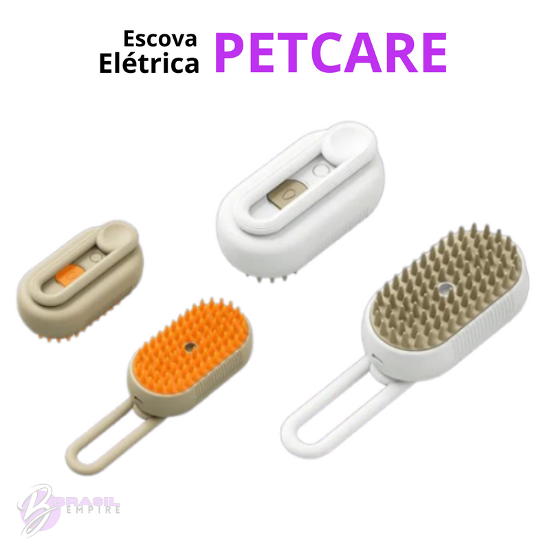 Escova Elétrica PetCare Pro™ 3 em 1: Cuidados Completos e Confortáveis para o Pelo do Seu Pet