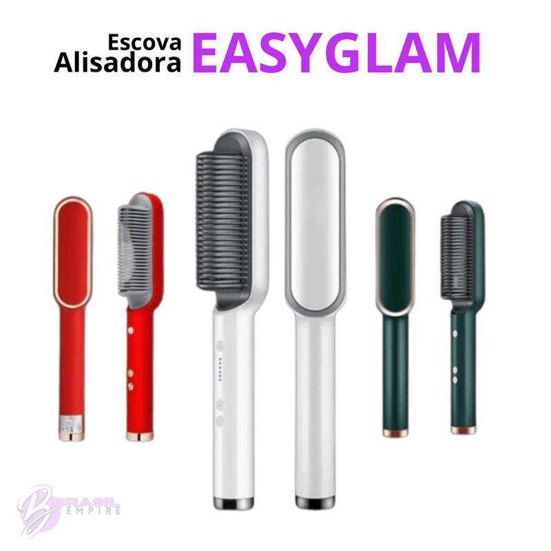 Escova Alisadora Easy Glam 3 em 1: Prática e Estilosa